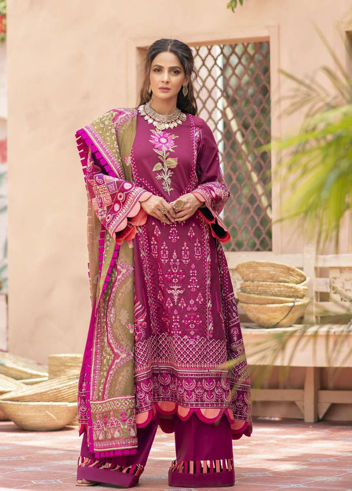 Maryam Hussain Embroidered Lawn Suits Unstitched 3 Piece MRH21LL 03-Chambeli - Festive Collection