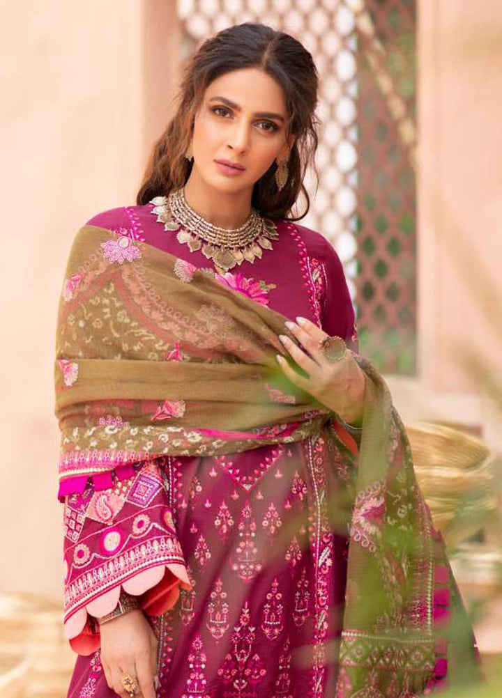 Maryam Hussain Embroidered Lawn Suits Unstitched 3 Piece MRH21LL 03-Chambeli - Festive Collection