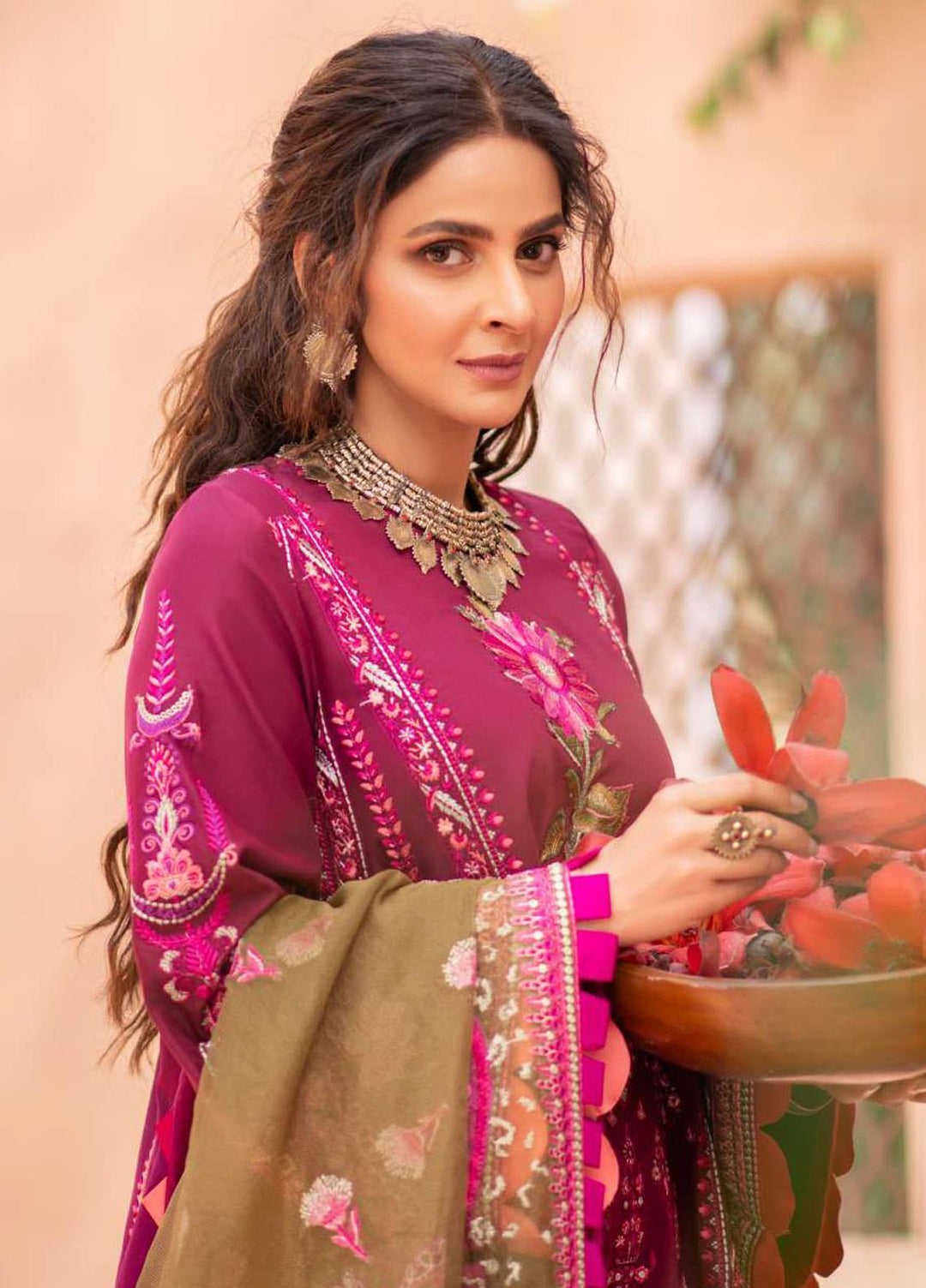 Maryam Hussain Embroidered Lawn Suits Unstitched 3 Piece MRH21LL 03-Chambeli - Festive Collection