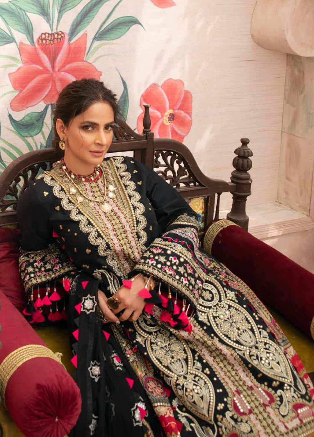 Maryam Hussain Embroidered Lawn Suits Unstitched 3 Piece MRH21LL 05-Jahanara - Festive Collection