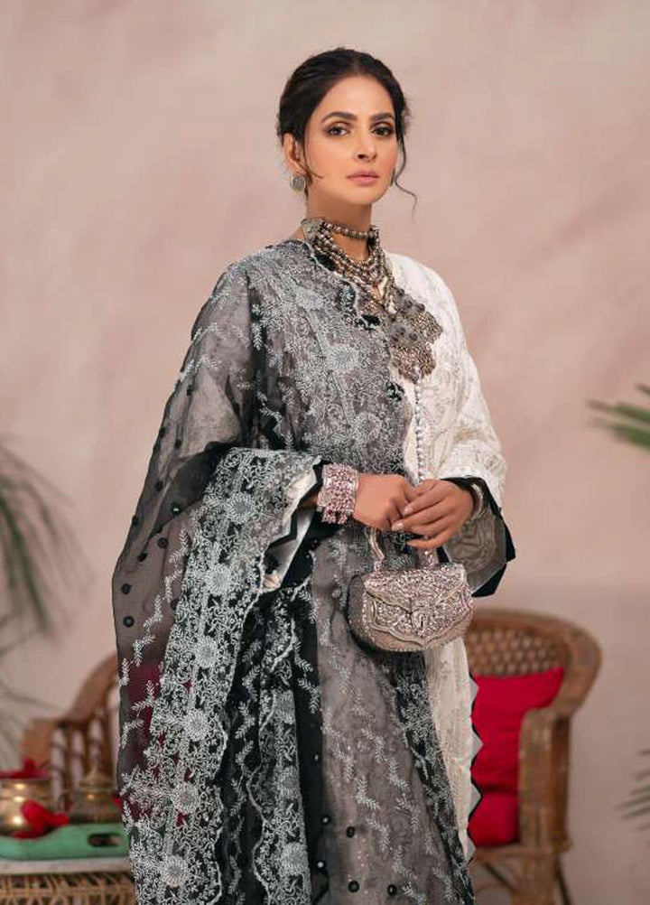 Maryam Hussain Embroidered Lawn Suits Unstitched 3 Piece MRH21LL 07-Amber - Festive Collection