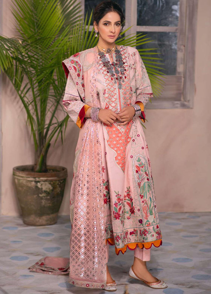 Maryam Hussain Embroidered Lawn Suits Unstitched 3 Piece MRH21LL 12-Mushk - Festive Collection