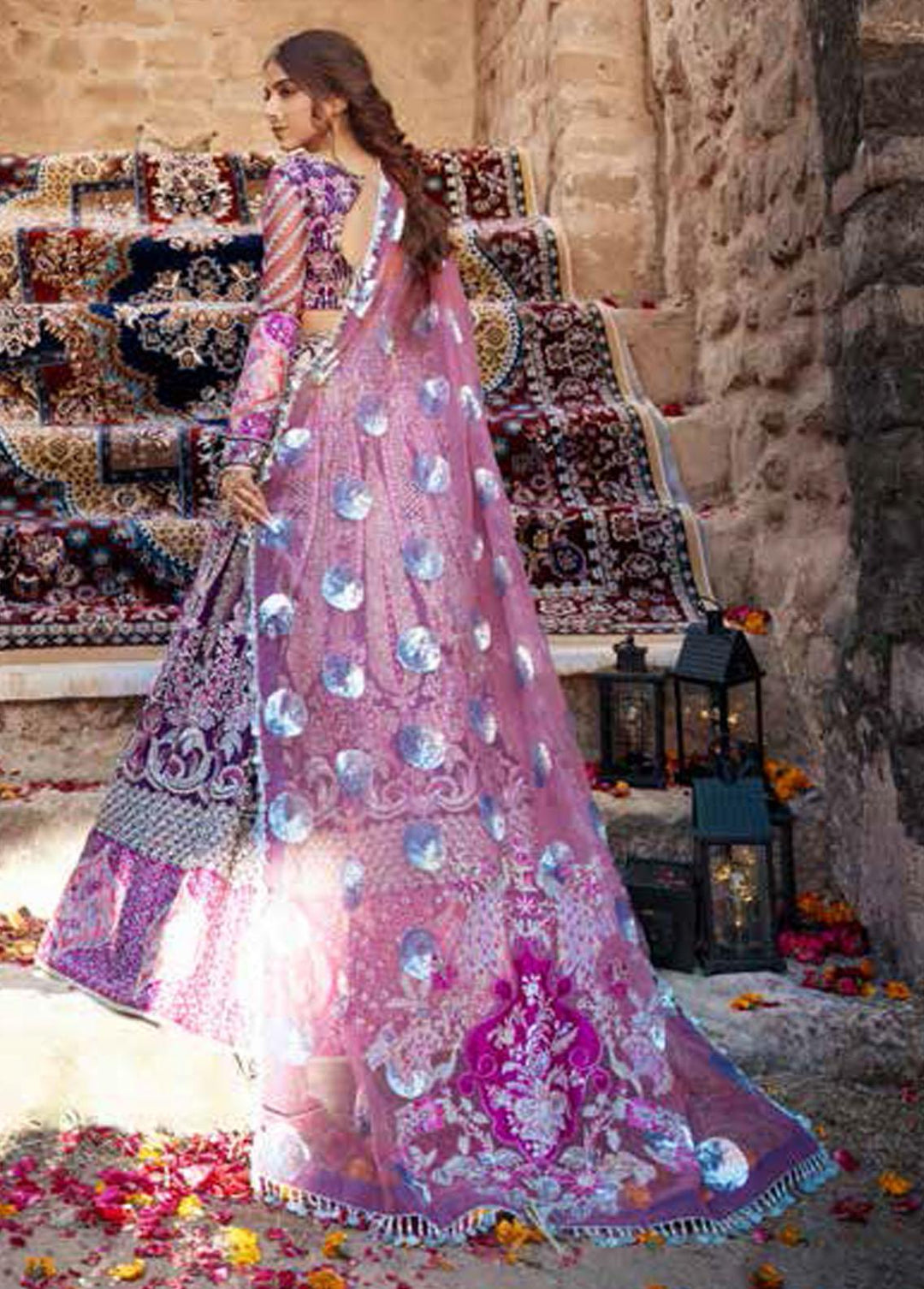 Maryam Hussain Embroidered Net Suits Unstitched 3 Piece MH22WD Mehfil - Wedding Collection
