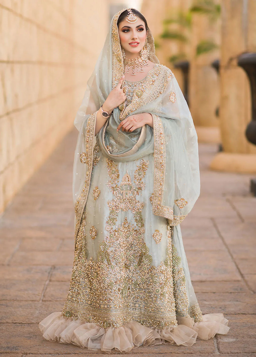 Maryam Malik Pret Embroidered Organza 3 Piece Suit Shehrbano