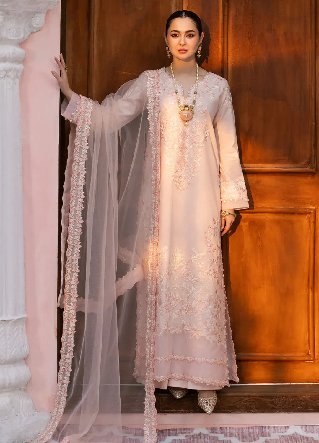 Maryam N Maria Embroidered Lawn Suits Unstitched 3 Piece MNM25EL MS-50154 Aghigh - Summer Collection