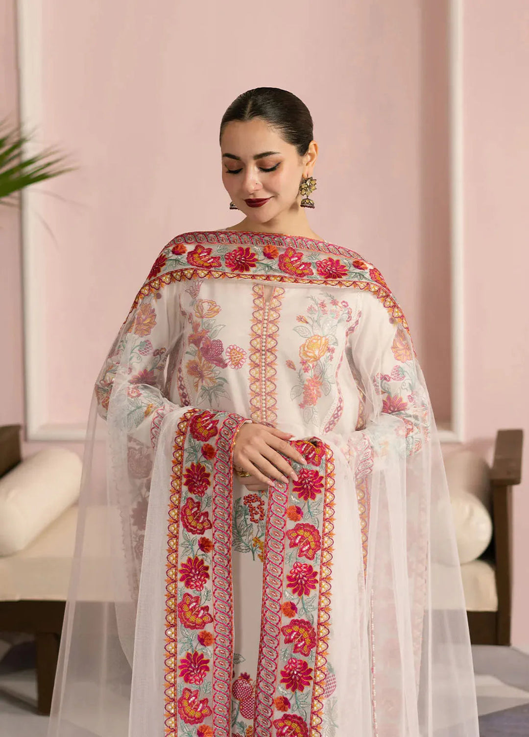 Maryam N Maria Embroidered Lawn Suits Unstitched 3 Piece MNM25EL MS-50159 Afsar - Summer Collection