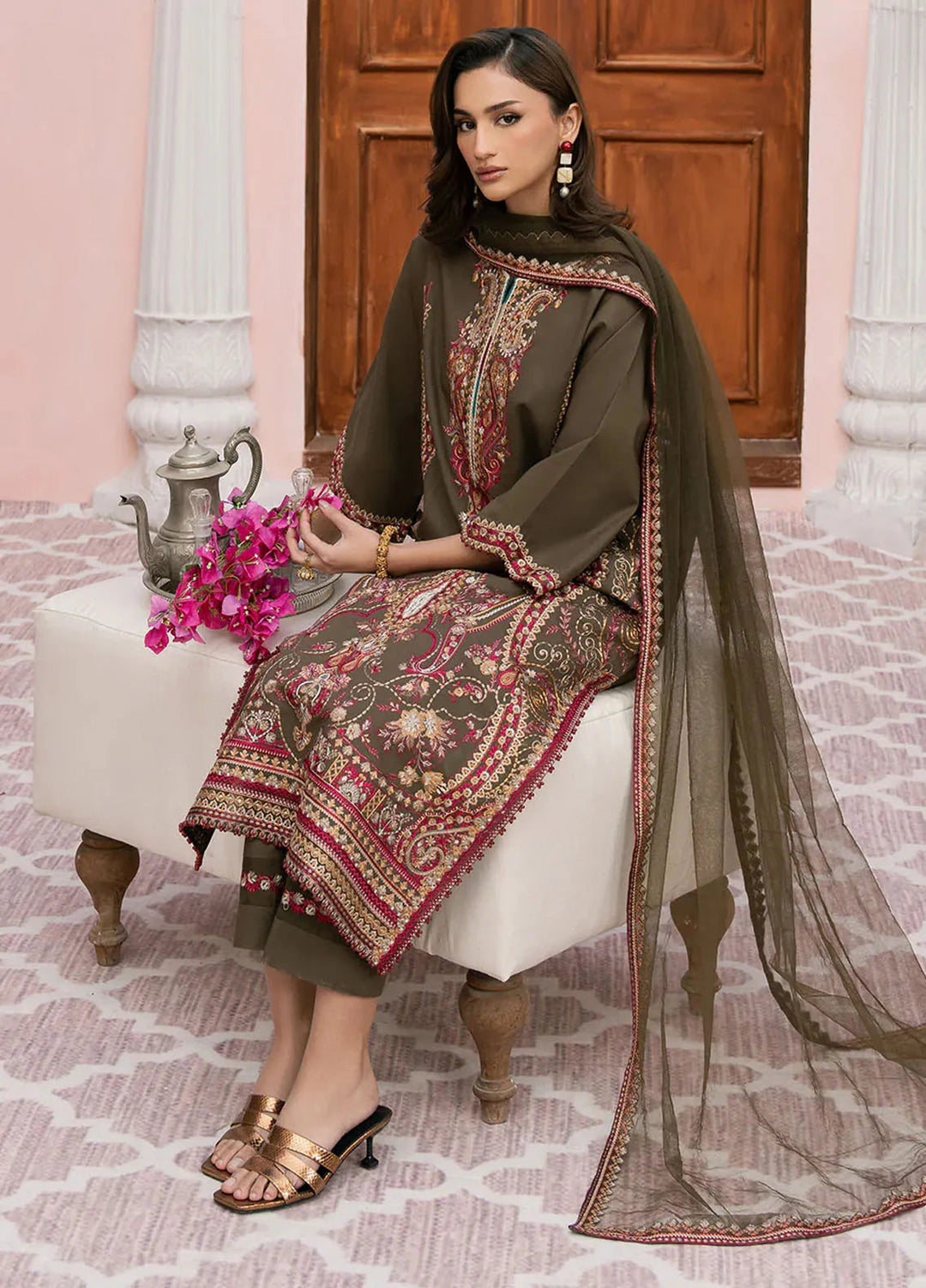 Maryam N Maria Embroidered Lawn Suits Unstitched 3 Piece MNM25EL MS-50161 Anahita - Summer Collection