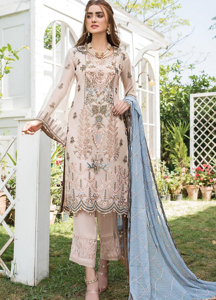 Maryam's Embroidered Organza Suits Unstitched 3 Piece MRM21E D-04 - Luxury Collection