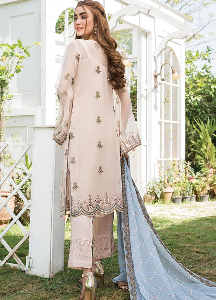 Maryam's Embroidered Organza Suits Unstitched 3 Piece MRM21E D-04 - Luxury Collection