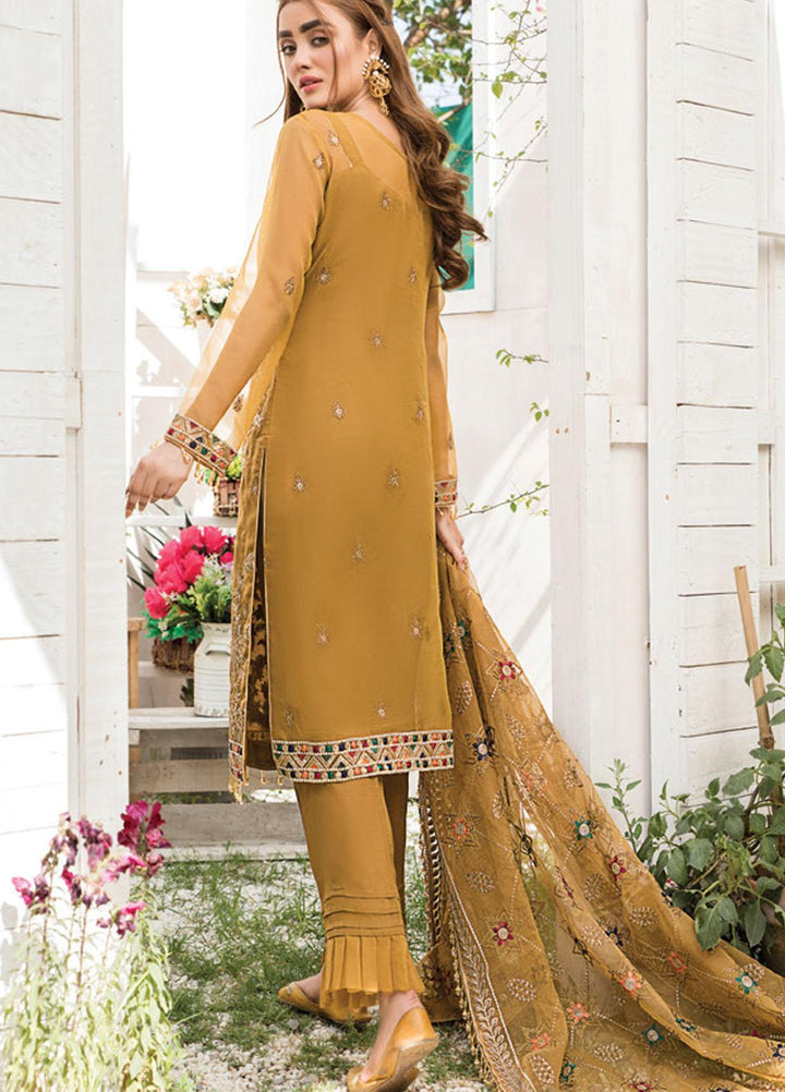 Maryam's Embroidered Organza Suits Unstitched 3 Piece MRM21E D-05 - Luxury Collection