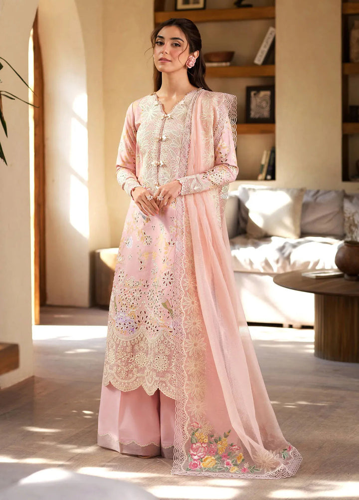Maryum Hussain Embroidered Lawn Suit Unstitched 3 Piece MH25LL D-01 Dimple - Summer Collection