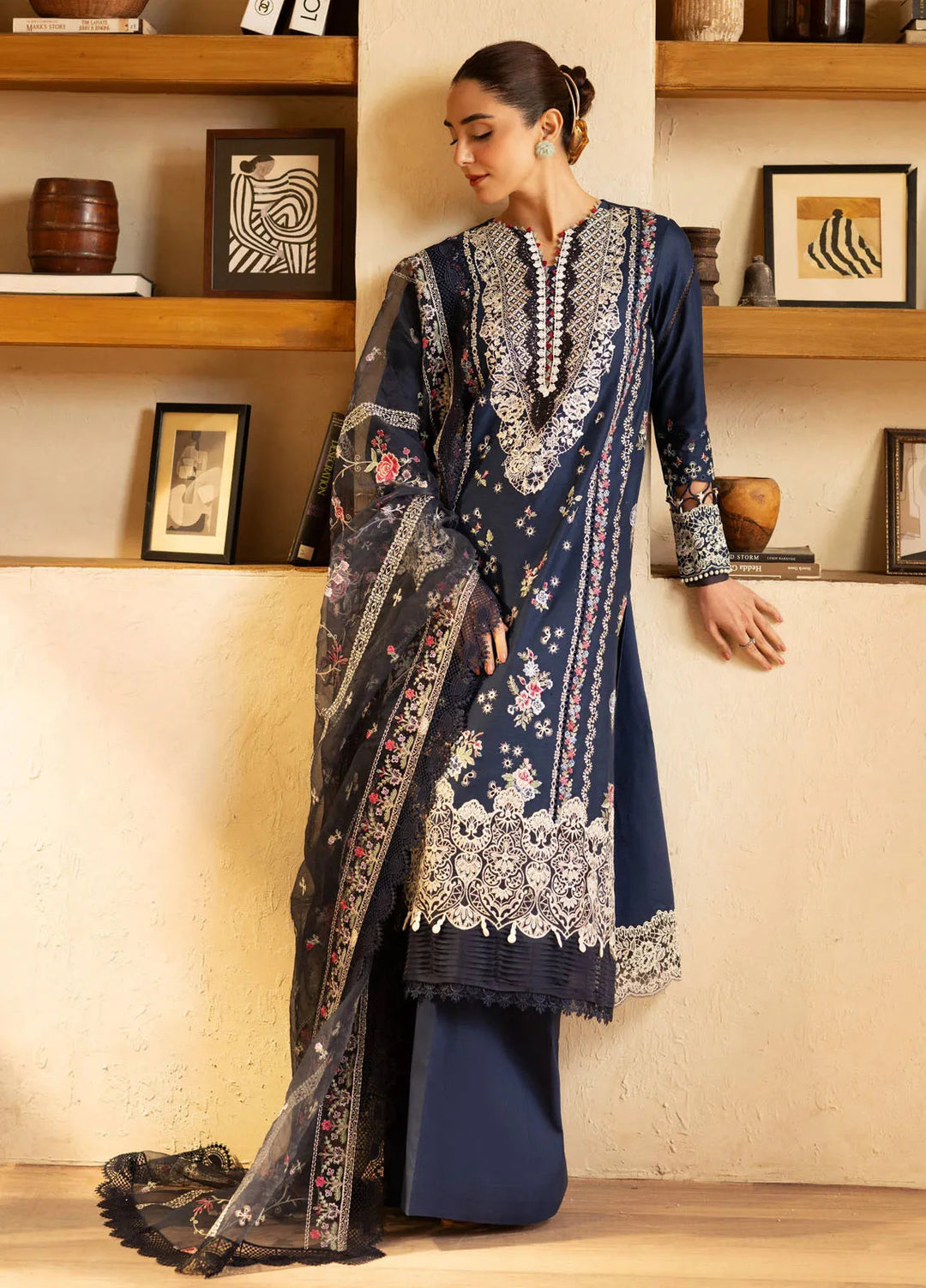 Maryum Hussain Embroidered Lawn Suit Unstitched 3 Piece MH25LL D-07 Twlight - Summer Collection