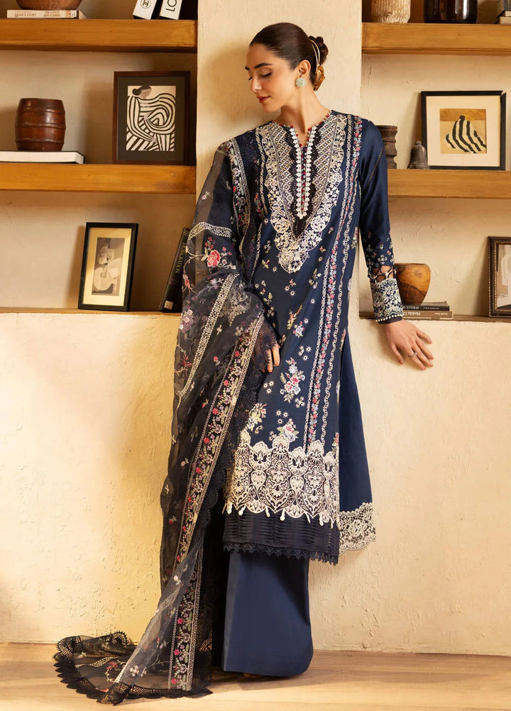 Maryum Hussain Embroidered Lawn Suit Unstitched 3 Piece MH25LL D-07 Twlight - Summer Collection