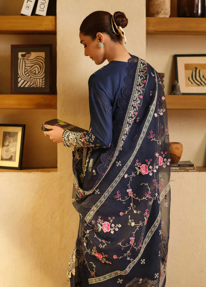 Maryum Hussain Embroidered Lawn Suit Unstitched 3 Piece MH25LL D-07 Twlight - Summer Collection