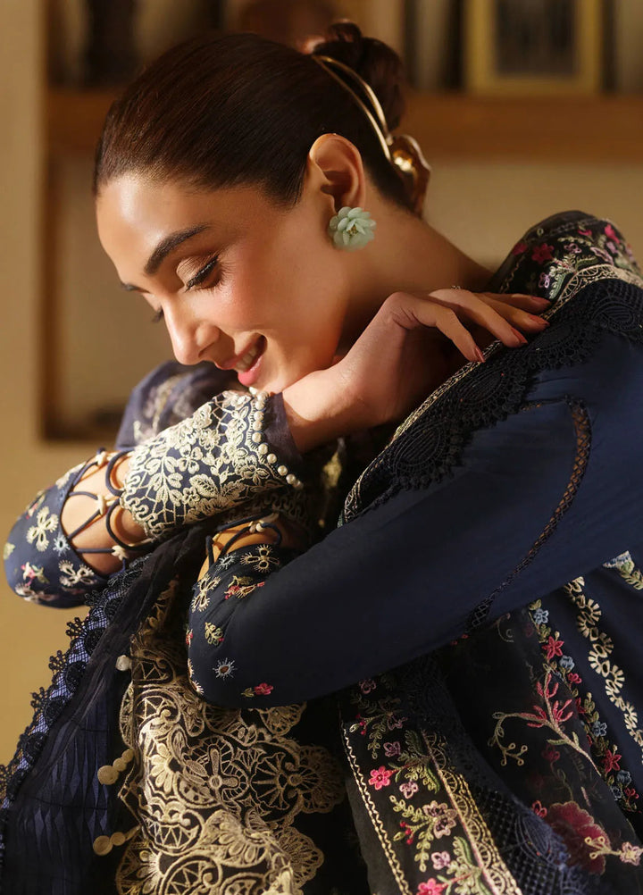Maryum Hussain Embroidered Lawn Suit Unstitched 3 Piece MH25LL D-07 Twlight - Summer Collection