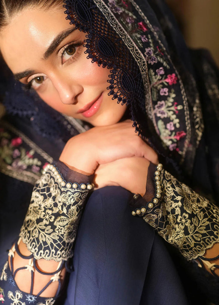Maryum Hussain Embroidered Lawn Suit Unstitched 3 Piece MH25LL D-07 Twlight - Summer Collection