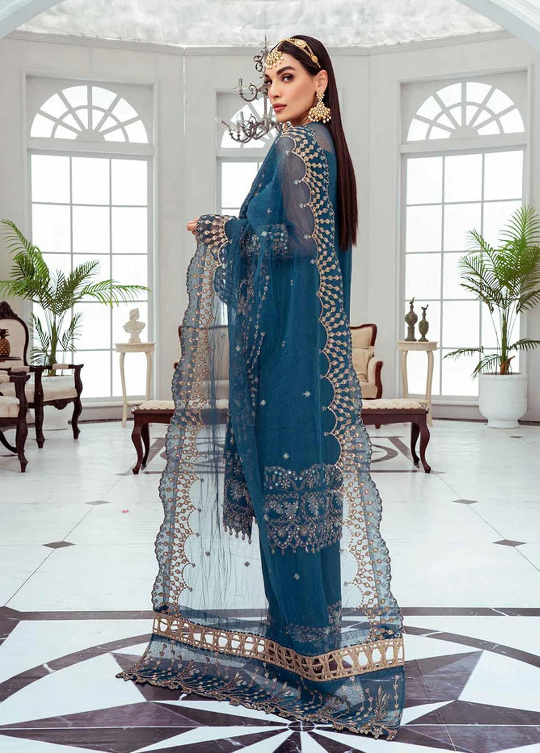 Maryum N Maria Luxury Pret Embroidered Net 3 Piece Suit KAIF