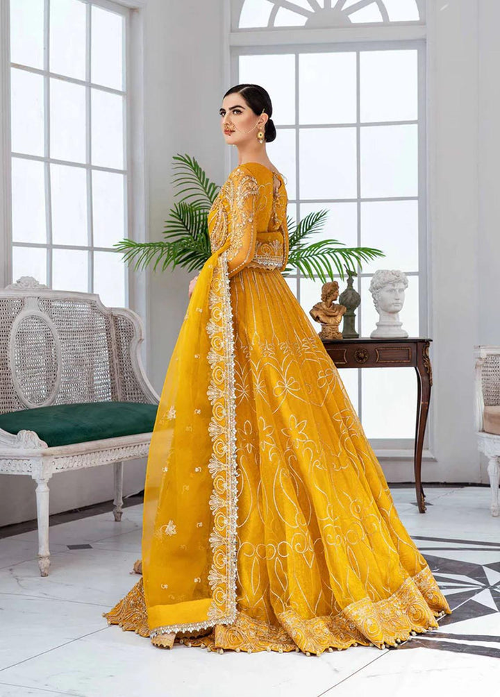 Maryum N Maria Luxury Pret Embroidered Organza 3 Piece Suit MISTED YELLOW