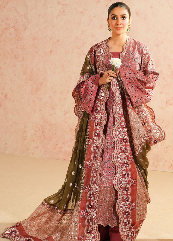 Maryum N Maria Embroidered Lawn Suit Unstitched 3 Piece MNM24E MS24584 Roshan - Eid Luxury Collection
