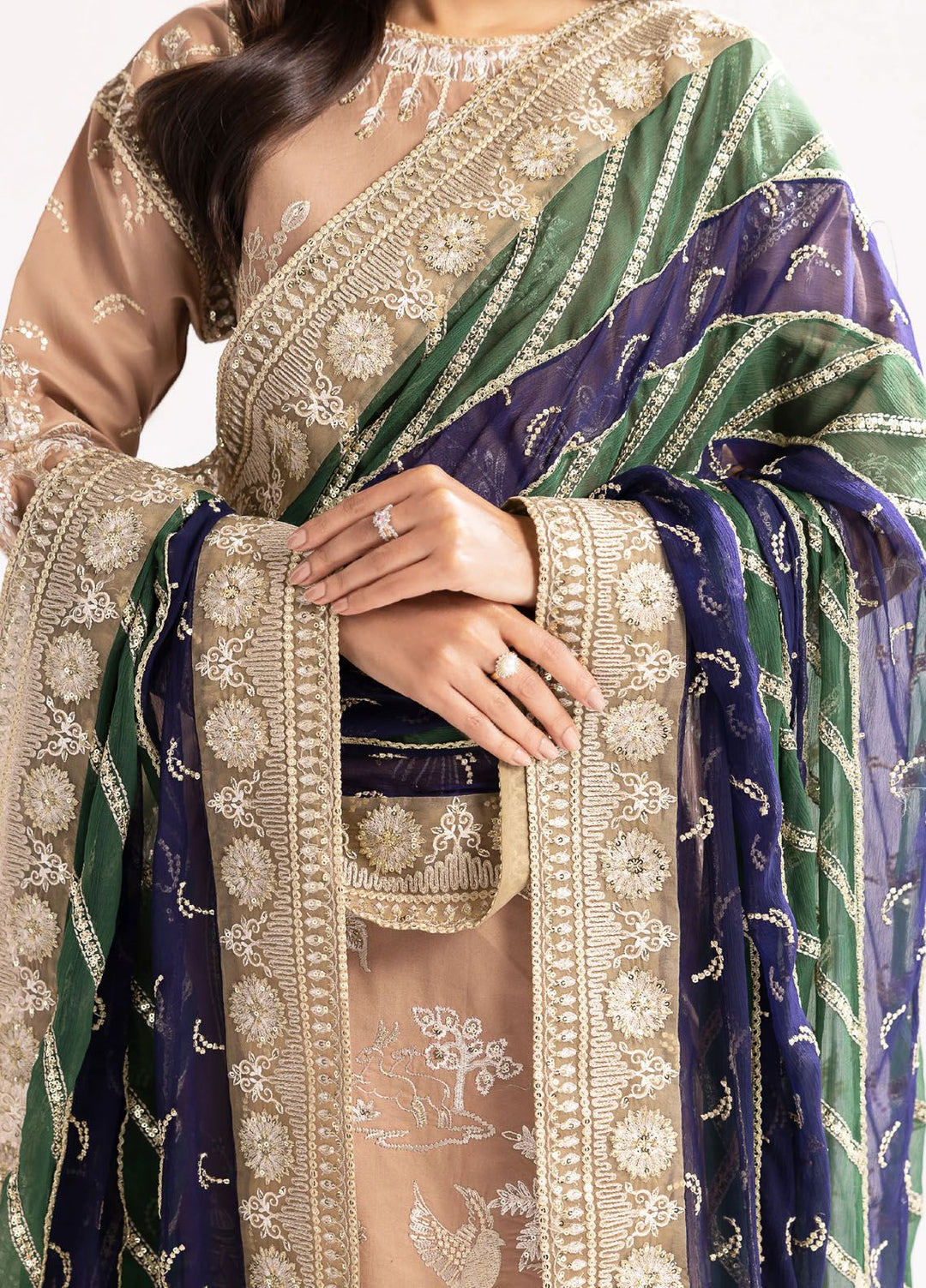Maryum N Maria Embroidered Lawn Suit Unstitched 3 Piece MNM24E MS24589 Fareena - Eid Luxury Collection