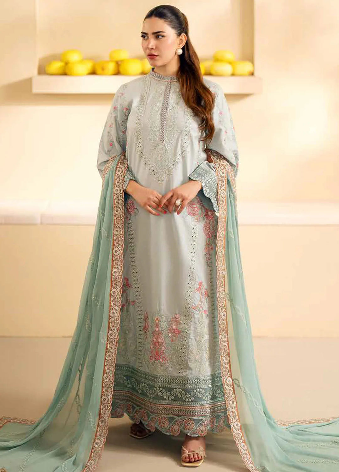 Maryum N Maria Embroidered Lawn Suit Unstitched 3 Piece MNM24EA Alisa - Luxury Collection