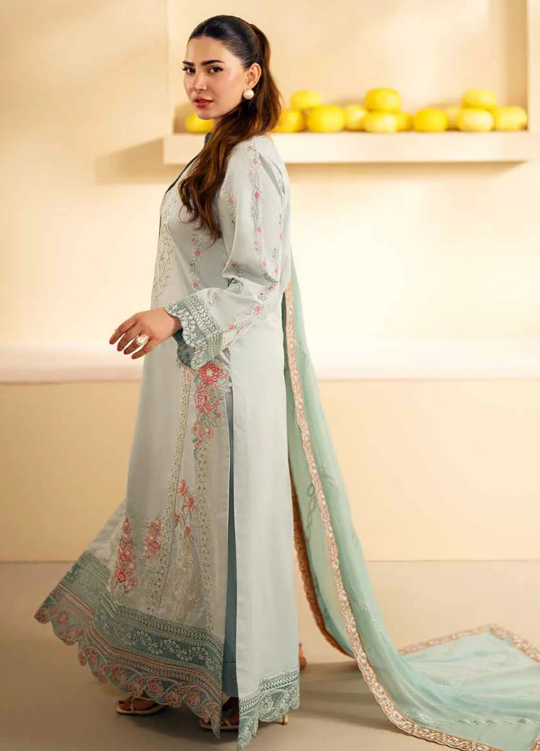 Maryum N Maria Embroidered Lawn Suit Unstitched 3 Piece MNM24EA Alisa - Luxury Collection