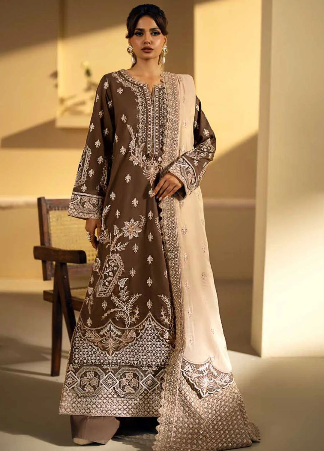 Maryum N Maria Embroidered Lawn Suit Unstitched 3 Piece MNM24EA Asya - Luxury Collection