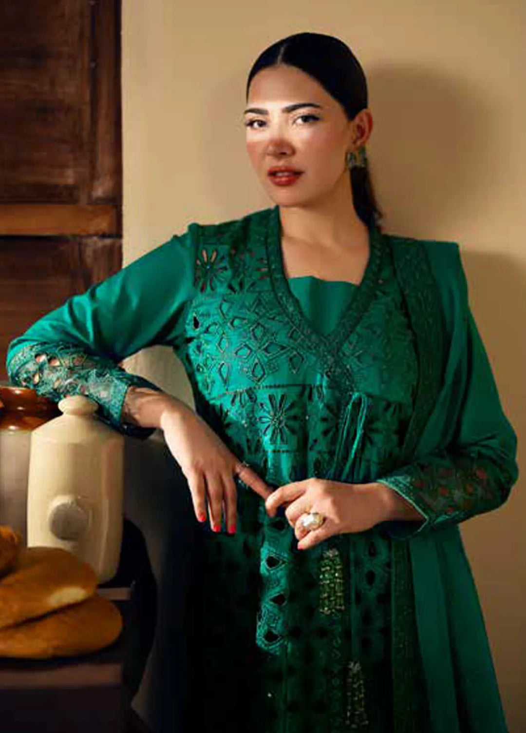 Maryum N Maria Embroidered Lawn Suit Unstitched 3 Piece MNM24EA Motya - Luxury Collection