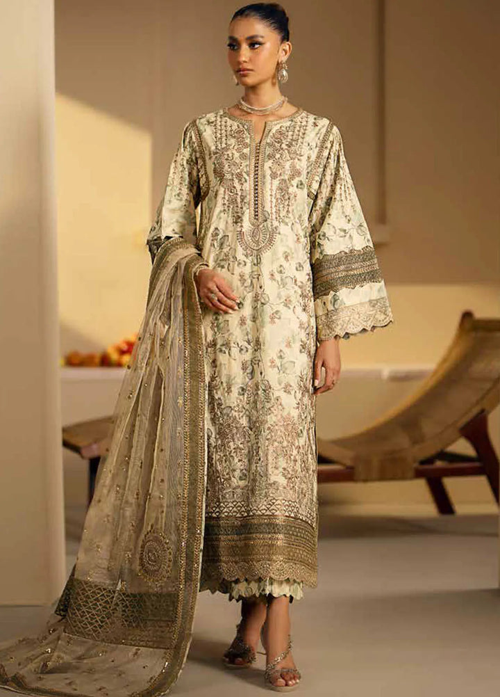 Maryum N Maria Embroidered Lawn Suit Unstitched 3 Piece MNM24EA Nadya - Luxury Collection