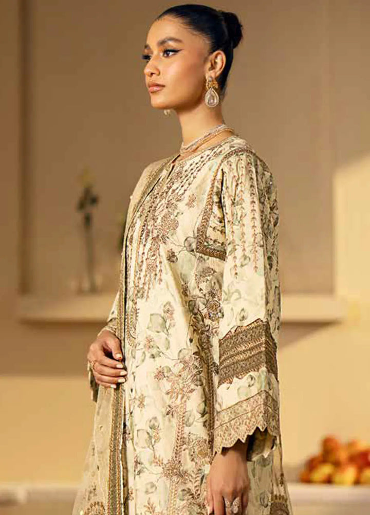 Maryum N Maria Embroidered Lawn Suit Unstitched 3 Piece MNM24EA Nadya - Luxury Collection