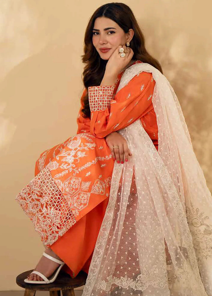 Maryum N Maria Embroidered Lawn Suit Unstitched 3 Piece MNM24EA Polina - Luxury Collection