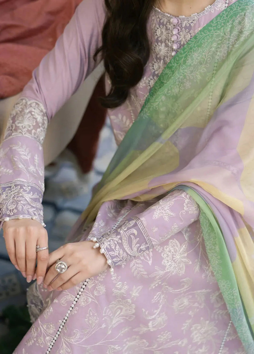 Maryum N Maria Embroidered Lawn Suit Unstitched 3 Piece MNM25LL MS50115 Aleia - Summer Collection