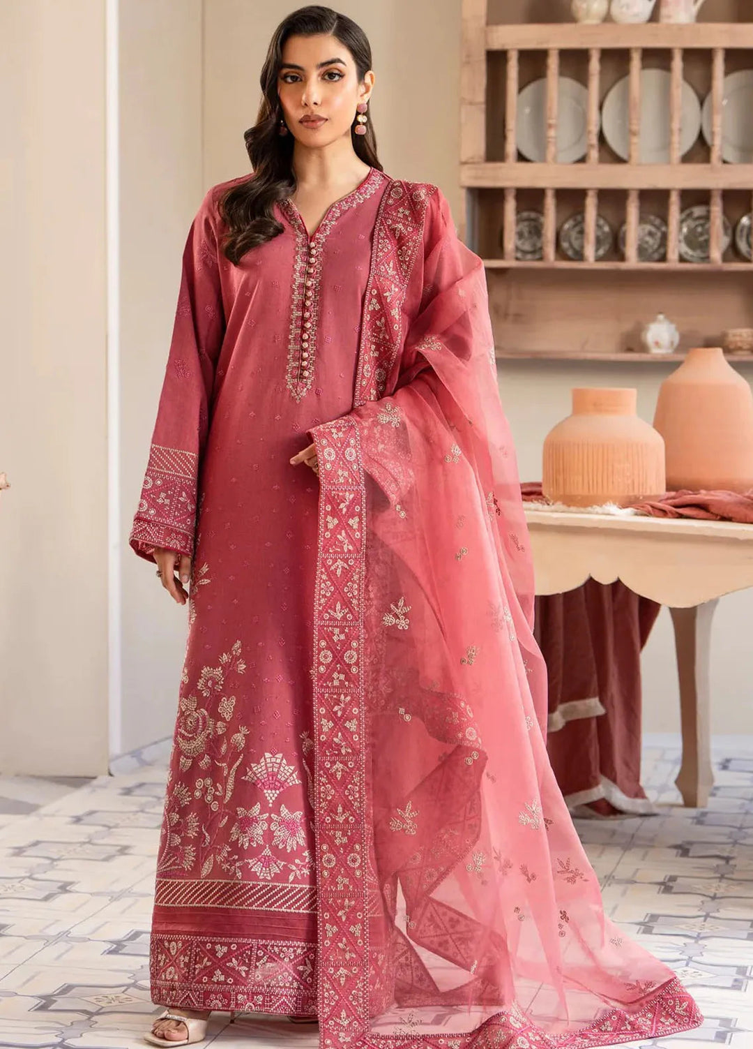 Maryum N Maria Embroidered Lawn Suit Unstitched 3 Piece MNM25LL MS50118 Adra - Summer Collection
