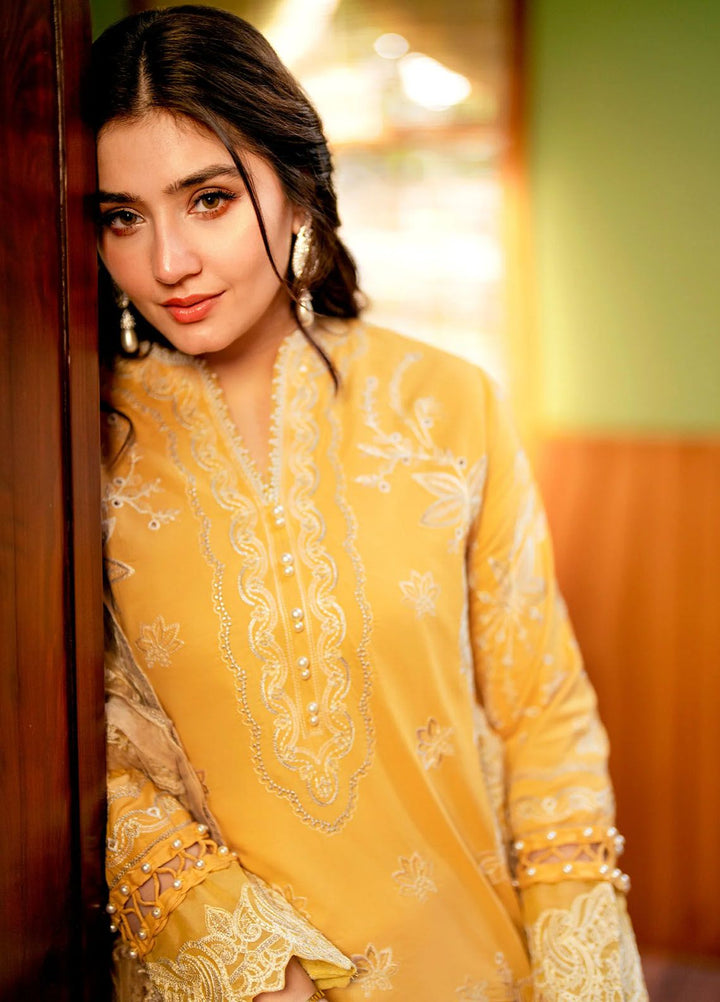 Maryum N Maria Embroidered Lawn Suits Unstitched 3 Piece MNM24LL MS24-553 Lamya - Summer Collection