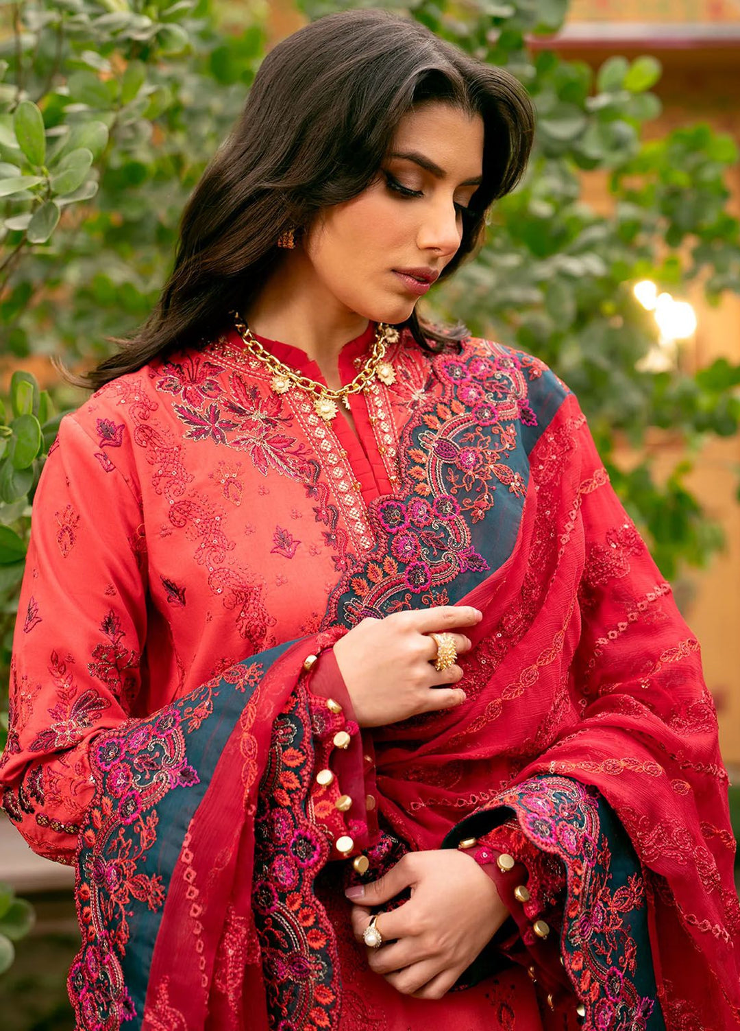 Maryum N Maria Embroidered Lawn Suits Unstitched 3 Piece MNM24LL MS24-561 Aliana - Summer Collection