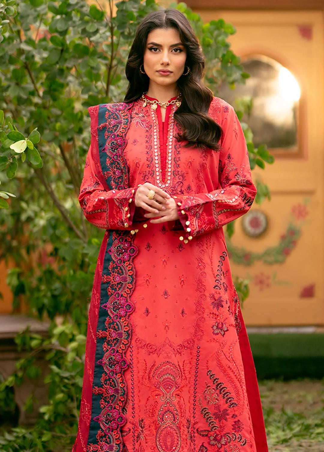 Maryum N Maria Embroidered Lawn Suits Unstitched 3 Piece MNM24LL MS24-561 Aliana - Summer Collection