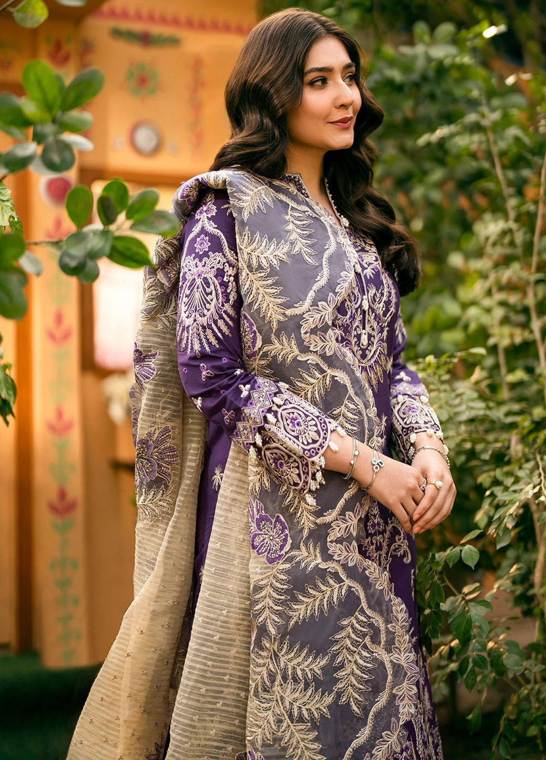 Maryum N Maria Embroidered Lawn Suits Unstitched 3 Piece MNM24LL MS24-564 Rahma - Summer Collection