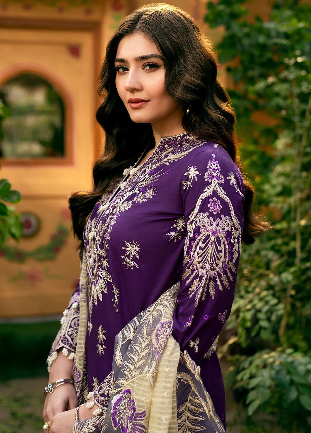 Maryum N Maria Embroidered Lawn Suits Unstitched 3 Piece MNM24LL MS24-564 Rahma - Summer Collection