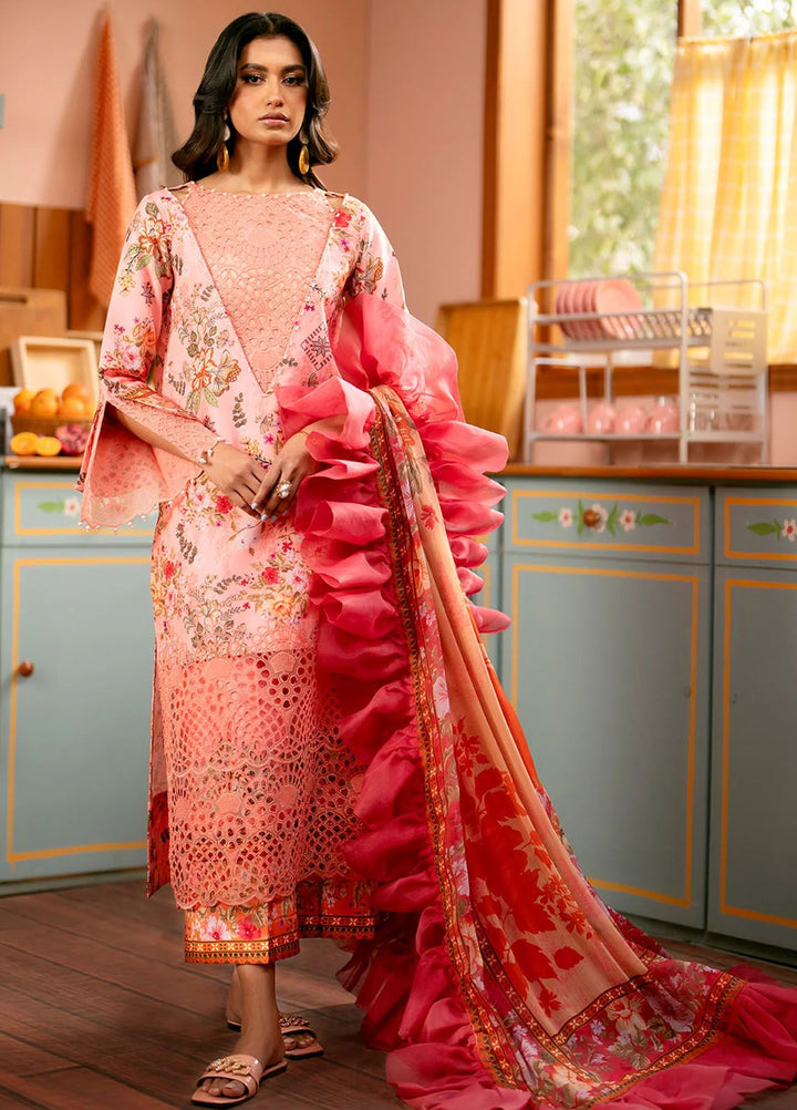 Maryum N Maria Embroidered Lawn Suits Unstitched 3 Piece MNM24LL MS24-578 Sawera - Summer Collection
