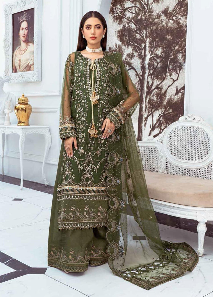 Luminious By Maryum N Maria Embroidered Organza Suits Unstitched 3 Piece MNM22LP MFD 81 AZBANA - Premium Collection