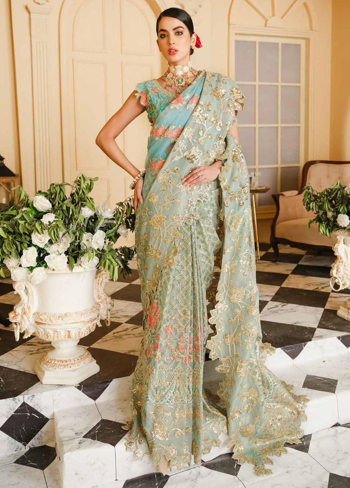 Maryum N Maria Embroidered Organza Unstitched Saree MNM21S MFR 0003 - Luxury Collection