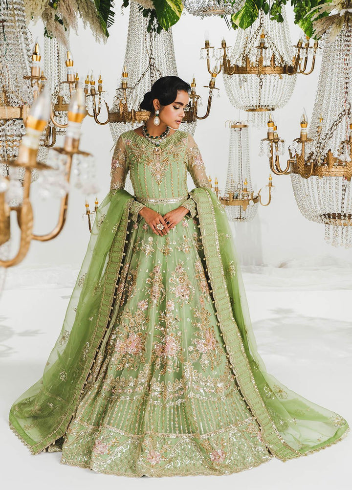 Maryum N Maria Embroidered Organza Suits Unstitched 3 Piece MNM23TBB Mariee MBM0041 - Luxury Bridal Collection