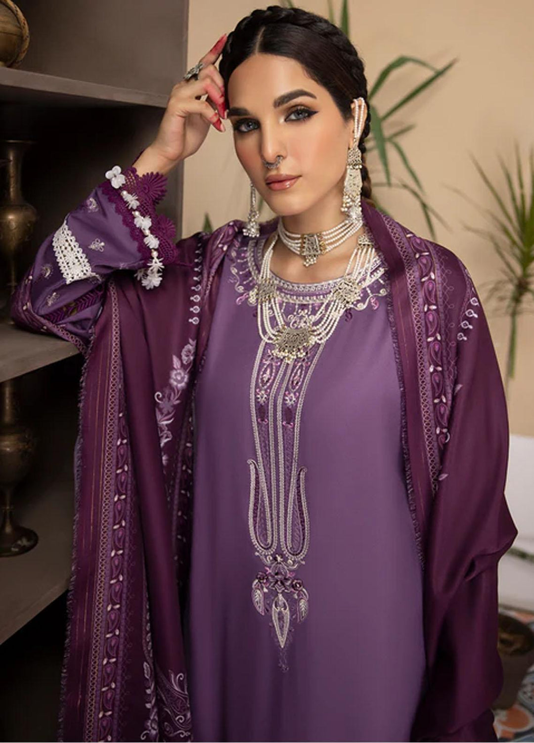 Masakali By Mahnur Embroidered Crepe Suits Unstitched 3 Piece MN23MSK D-03 B - Winter Collection