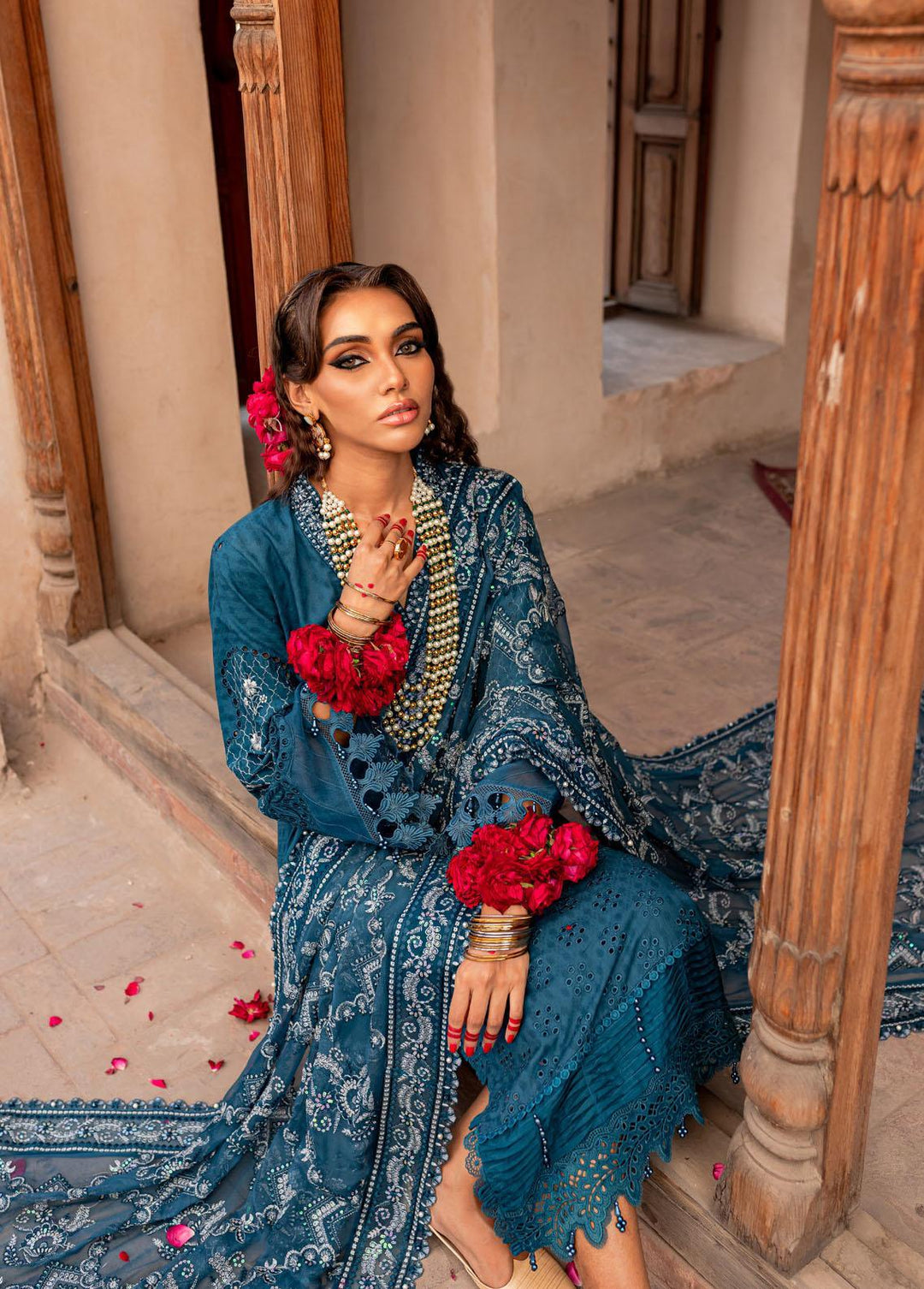 Maya By Nureh Embroidered Lawn Suits Unstitched 3 Piece NU23CC NS-75 - Festive Collection