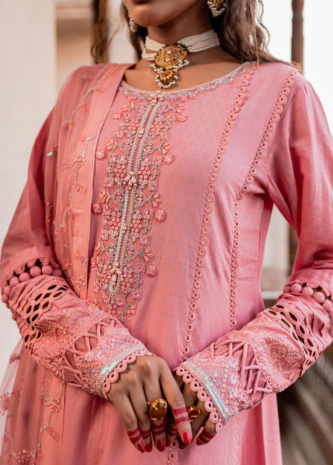 Maya By Nureh Embroidered Lawn Suits Unstitched 3 Piece NU23CC NS-76 - Festive Collection