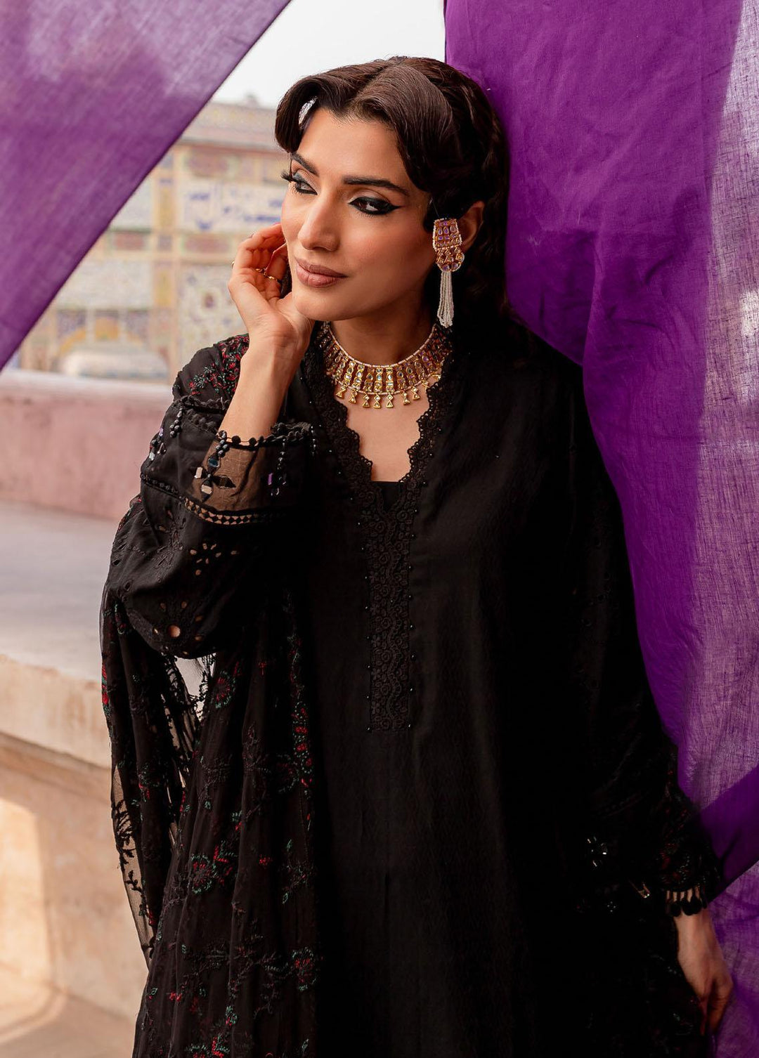 Maya By Nureh Embroidered Lawn Suits Unstitched 3 Piece NU23CC NS-80 - Festive Collection