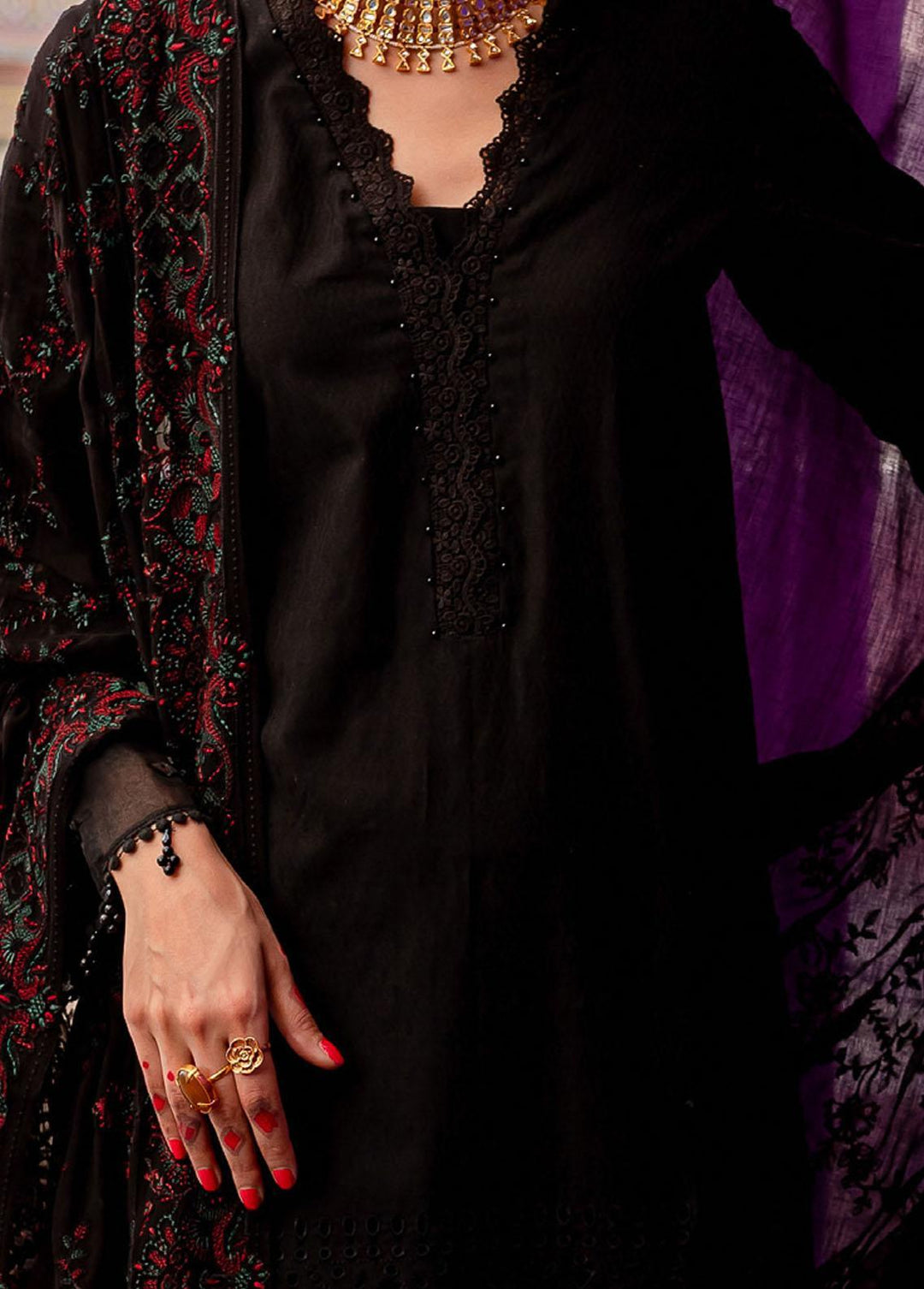 Maya By Nureh Embroidered Lawn Suits Unstitched 3 Piece NU23CC NS-80 - Festive Collection