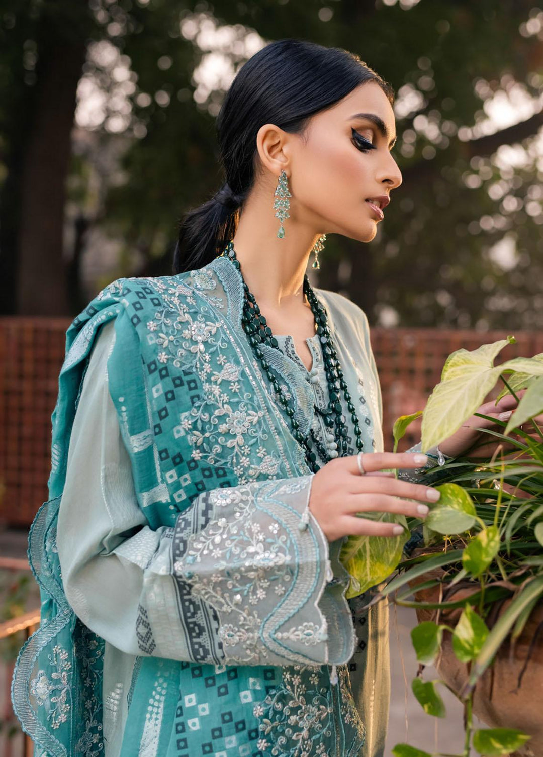 Maya By Nureh Embroidered Lawn Suits Unstitched 3 Piece NU23M NJ-46 - Summer Collection