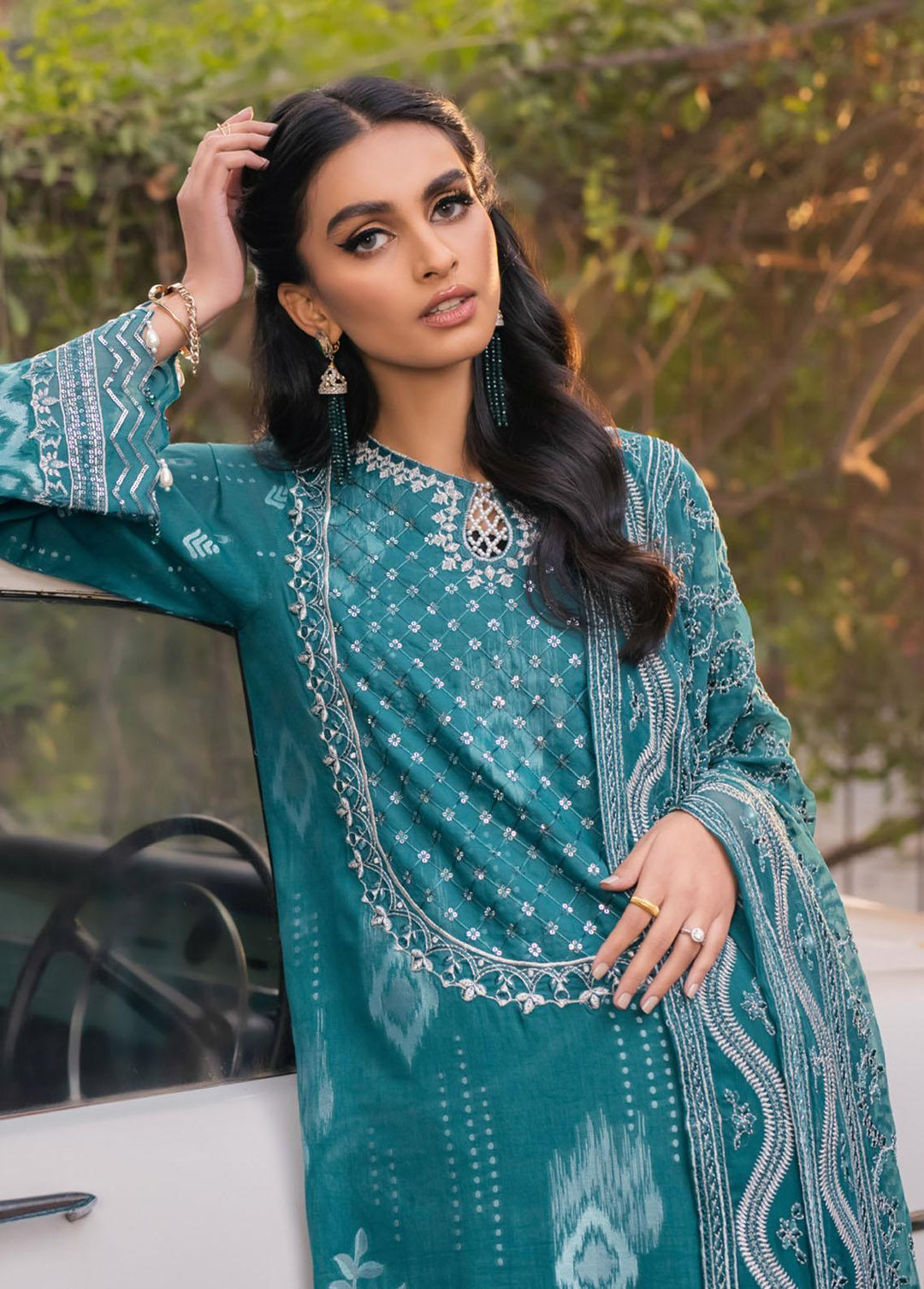 Maya By Nureh Embroidered Lawn Suits Unstitched 3 Piece NU23M NJ-48 - Summer Collection