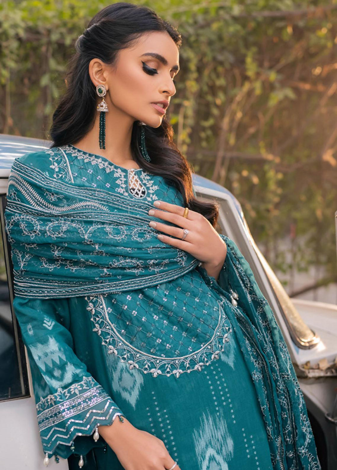 Maya By Nureh Embroidered Lawn Suits Unstitched 3 Piece NU23M NJ-48 - Summer Collection